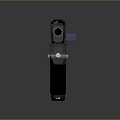 3D Rendered Black Tactical Pistol With Modern Design And Textured Ergonomic Grip
