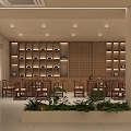 New Chinese Teahouse Hall 3d model