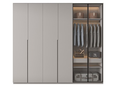 Light Luxury Wardrobe Decorative Cabinet to Top Adult 3d model