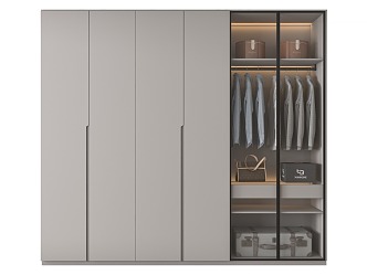 Light Luxury Wardrobe Decorative Cabinet to Top Adult 3d model