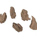 Natural Rough Stones and Wood Pieces for Creative Decorative Projects