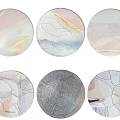 Modern Round Carpet Pattern Carpet Texture Carpet Abstract Carpet Round Carpet Combination 3d model