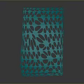 Blue Perforated Mat Featuring Irregular Hole Pattern And Modern Design Structure 3d model