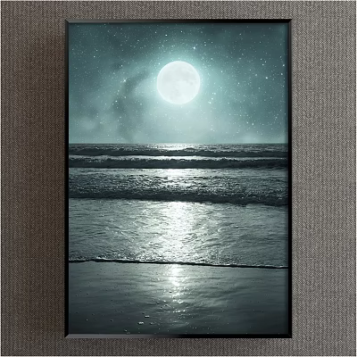 Modern Landscape Painting Green Living Room Ocean Sea Decorative Painting 3d model