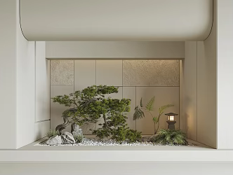 Modern indoor plant landscape 3d model