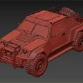 Rugged Military Vehicle With Off Road Tires And Roof Rack Design
