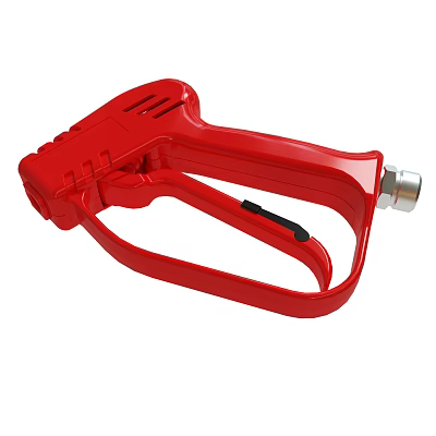 Red Handheld Spray Gun With Ergonomic Handle Metal Nozzle And Durable Body 3d model