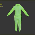 Light Blue Hoodie With Drawstring And Matching Pants Comfortable Casual Sportswear Set