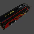 HighClass.com 8012 Luxury Tour Bus with Black Red Yellow Stylish Body Design