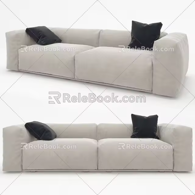 Double sofa 3d model