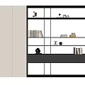 Sleek Modern Display Cabinet With Glass Doors And Shelves For Books And Decorative Items