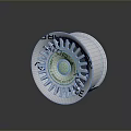Stylish Car Wheel Rim With Silver Finish And Modern Revolution Spoke Design