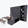 Modern Office Table and Chair Table and Chair Combination 3d model