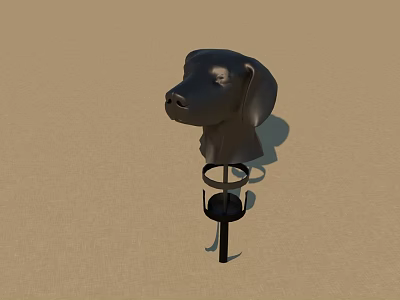 Decorative dog head ornaments 3d model Decorative dog head ornaments 3d model