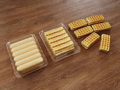 Bread Combination Pastry Transparent Plastic Packaging Box Biscuits model