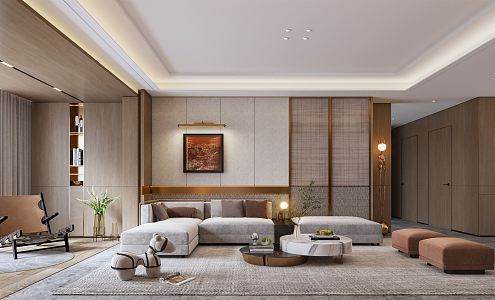 Light Luxury Living Room 3d model