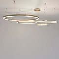 Modern Circular Chandeliers With Metal Frame LED Lighting Ceiling Mounted Layered Design 3d model