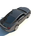 Black Bentley Sports Car With Sleek Design Front Grille And Silver Wheels