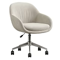Modern Olive Green Upholstered Adjustable Swivel Desk Chair With Sturdy Rolling Wheels For Home Office
