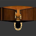 Wooden Bass Shaped Home Decor Ornament For Living Room Decoration