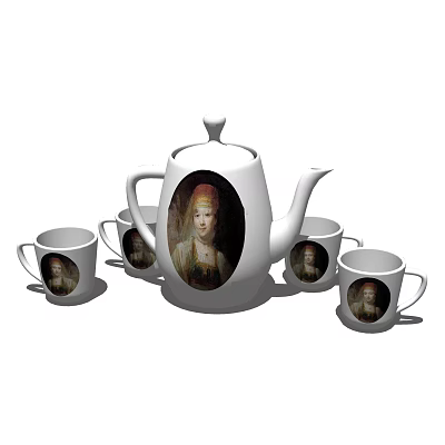Modern Tea Set Tableware 3d model Modern Tea Set Tableware 3d model