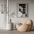 Modern Lazy Sofa 3d model