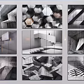 perspective space background board 3d model