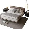 Double Bedding Carpet Bedside Table 3d model