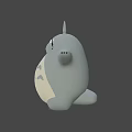 My Neighbor Totoro Gray Game And Movie Character With Round Body Patterns Pointed Ears Whiskers