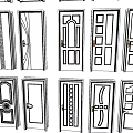 Various Interior Door Styles With Different Panel And Glass Designs