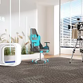 Digital Store Featuring Live Streaming Camera Tripod Gaming Chair And Display Stand