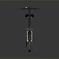 Modern Bicycle With White Frame Black Seat Rear Rack And Brown Tires