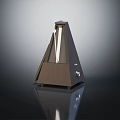 Classic Wooden Metronome With Brown Finish And Pyramidal Shape For Musical Practice