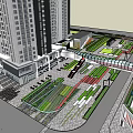 Urban Planning Site Layout With Buildings Green Spaces And Road Connections