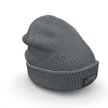 Soft Gray Waffle Knit Beanie With HUNTINGTON SPORT Brand Label