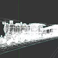 Vintage Steam Train Black And White Locomotive With Red Roof Palace Passenger Carriages