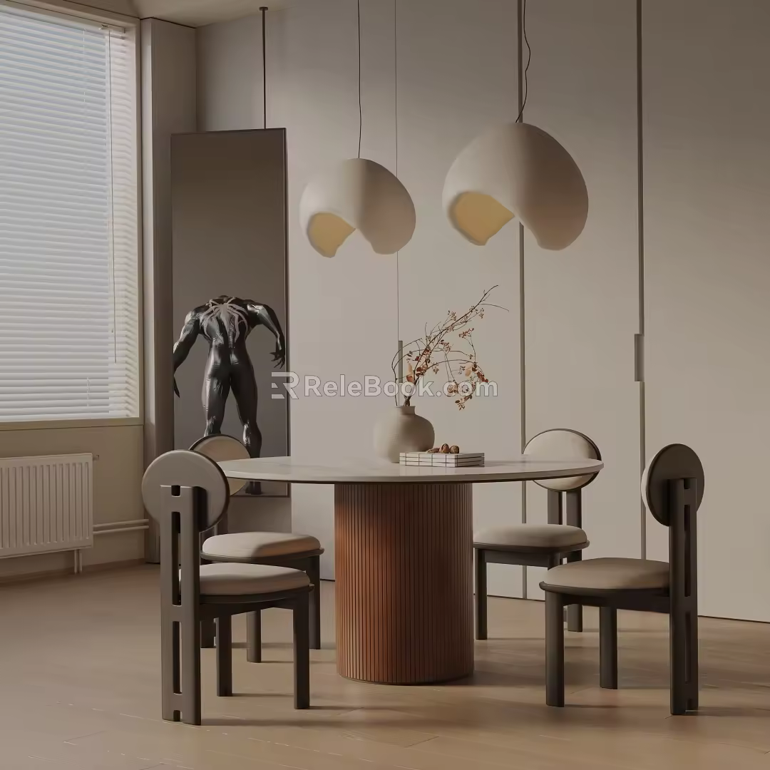 Modern table combination 3d model