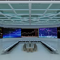 Modern Public Service Hall Featuring Service Counters Waiting Seats And Digital Information Displays