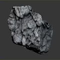 Scenic Rock Landscape Featuring Gray Color Irregular Textured And Bumpy Surface 3d model