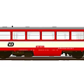 Red and White Circular Line Train with Number 2 on Railway Track