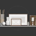 Modern Decorative Household Items With Mirrors Candle Reed Diffuser And Wooden Box