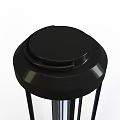 Modern Sleek Table Lamp With Metal Stand Black Base And Remote Control 3d model