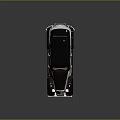 Vintage Classic Sedan Black And White Design With Retro Rounded Body And Chrome Details