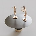 Modern Coffee Table Combination Modern Coffee Table Side Table Round Table Book Decoration Simple Home Furniture 3d model