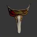 Decorative Home Mask With Yellow Red And Gold Ornate Patterns And White Nose