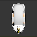 Swan Shaped Pedal Boat With Crown White Canopy Yellow Seats And Pink Bottom