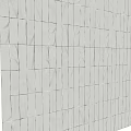 Textured White Tile Background Wall With 3D Wavy Patterns For Interior Decor