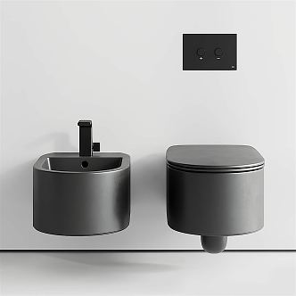 Modern Toilet Wall Mounted Toilet Combination Minimalist Toilet 3d model