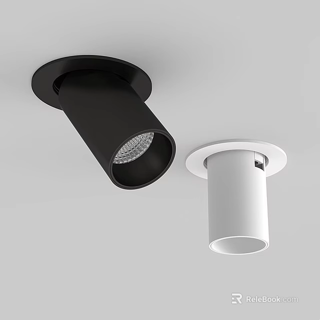 Modern Black and White Recessed Downlights for Ceiling Lighting 3d model