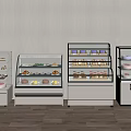 Modern Display Cabinet Cake Bread Display Cabinet Container 3d model